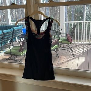 Lulu lemon tank top with built-in colorful bra